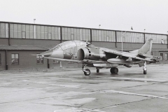 1973_jm_Harrier T2 XW269 TB Taxis past the 4 Sqn Hangar