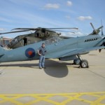 Chris next to the Spitfire. Photo: Pete Webb