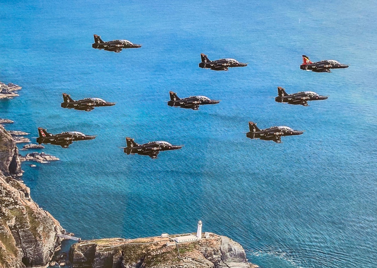 9-ship practice for the RAF 100 flypast