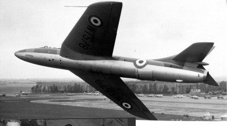Flying a Hawker Hunter Mk.1 at low level, West Raynham, 1954